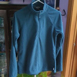 Eddie Bauer Women's Teal 1/4 Zip Fleece Pullover